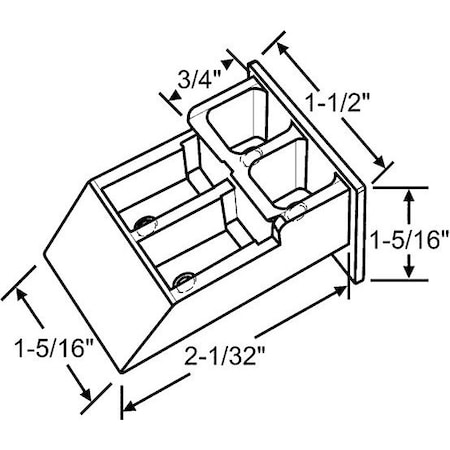 Strybuc Balance Top Sash Guide Black 900-12814